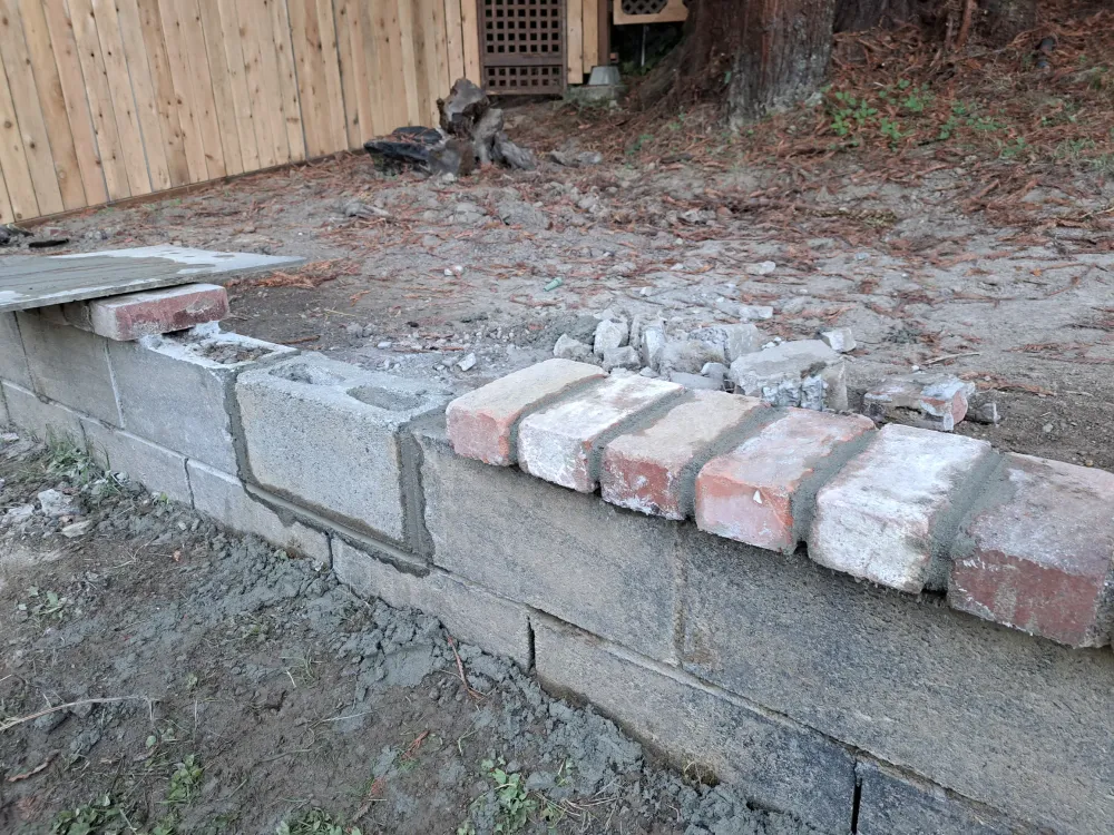 Brick retaining wall repair image